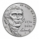 Монета 5 центов 2026 г. США  250 лет Независимости США