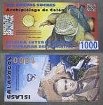 Бона 1000 новых сукров 2011 г Галапагосские острова 10746 сувенирная  (АВ 71/2)