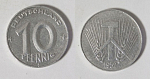 Монета 10 пфеннигов 1952 года Германия (15)