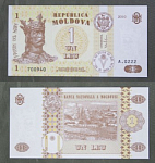 Бона 1 лей 2010 г Молдавия 700940  (АВ 2/121)