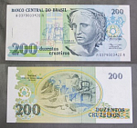 Бона 200 крузейро 1990 г Бразилия 0379003420  (АВ 56)