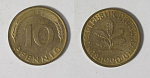 Монета 10 пфеннигов 1990 года Германия (22)
