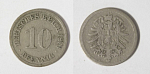 Монета 10 пфеннингов 1876 года Германия (19)