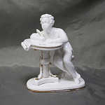 Статуэтка Пушкин за столом, ЛФЗ, 1960-е годы, высота 15 см  (27)