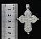Крест-мощевик, украшен, Корфу, серебро, 925 пр, 15,1 гр, размер 5х3,5 см