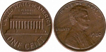 Монета 1 цент 1980г США