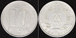 Монета 10 пфеннигов 1969 г  Германия
