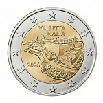 Монета 2 евро 2026 г Мальта Город-крепость Валетта
