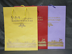 Пакет Уфа , цветной, крафт, сувенир из Уфы,  40х31х11 см (46)