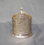 Подстаканник Герб СССР, серп и молот, алюминий, высота 8,5 см  (13)
