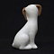 Игрушка пластиковая, Собака белая, Европа, 1950-е, высота 6,5 см