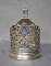 Подстаканник Лилия, серебро, 875 проба, 76 гр, чернь (1)