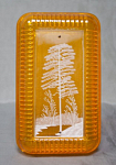 Шкатулка Лес, оранжевая , пластик, накладка оргстекло, размер 18,5х10,5х5,5 см   (1)