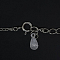 Цепочка с крестом, серебро, 925 пр, вес 3,2 гр,  цирконы (17)