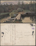 Почтовая карточка до 1945 года. Левитан. У омута  (1865)