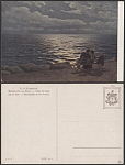Почтовая карточка до 1945 года. Калмыков. Чистое море, луна .... (1912)