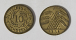 Монета 10 рейхспфенниг 1936 года А Германия (35/2)