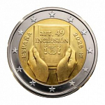 Монета 2 евро 2026 года Италия,  Конституции Испании - Реформа статьи 49