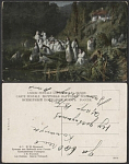 Почтовая карточка до 1945 года. Крамской. Русалка из Майской ночи  (1847)